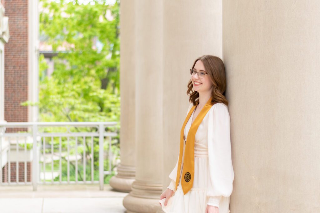 Purdue grad photo Hovde Hall