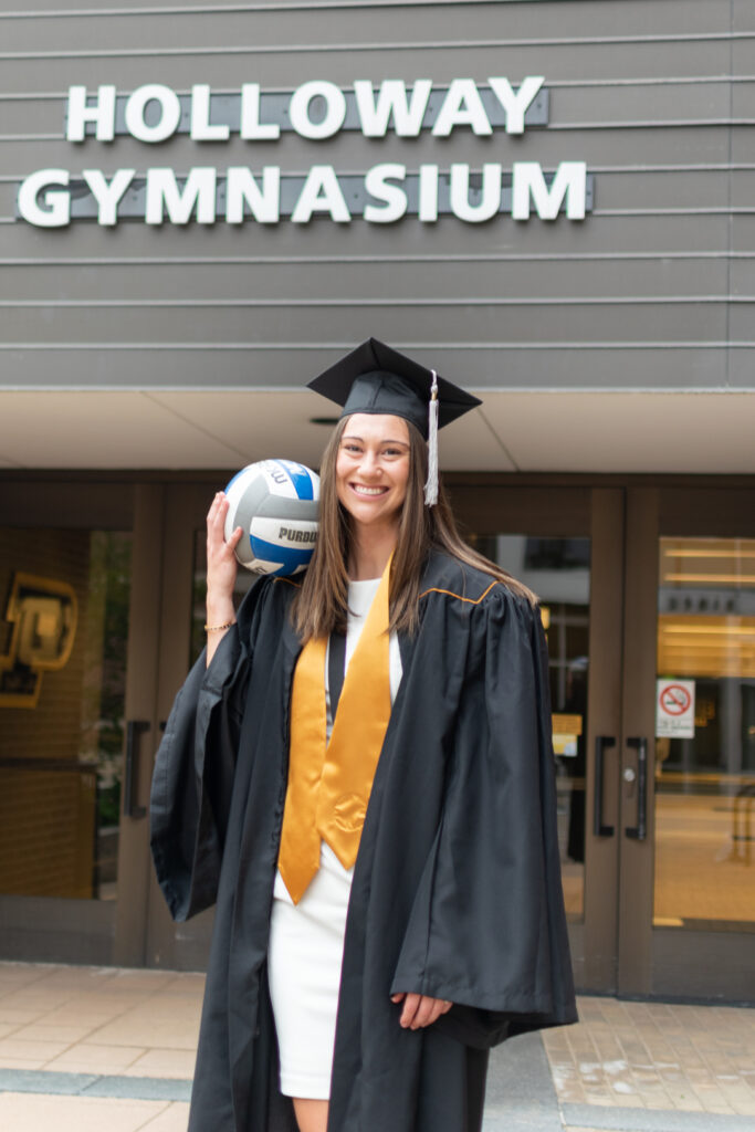 Purdue grad photo Holloway Gymnasium